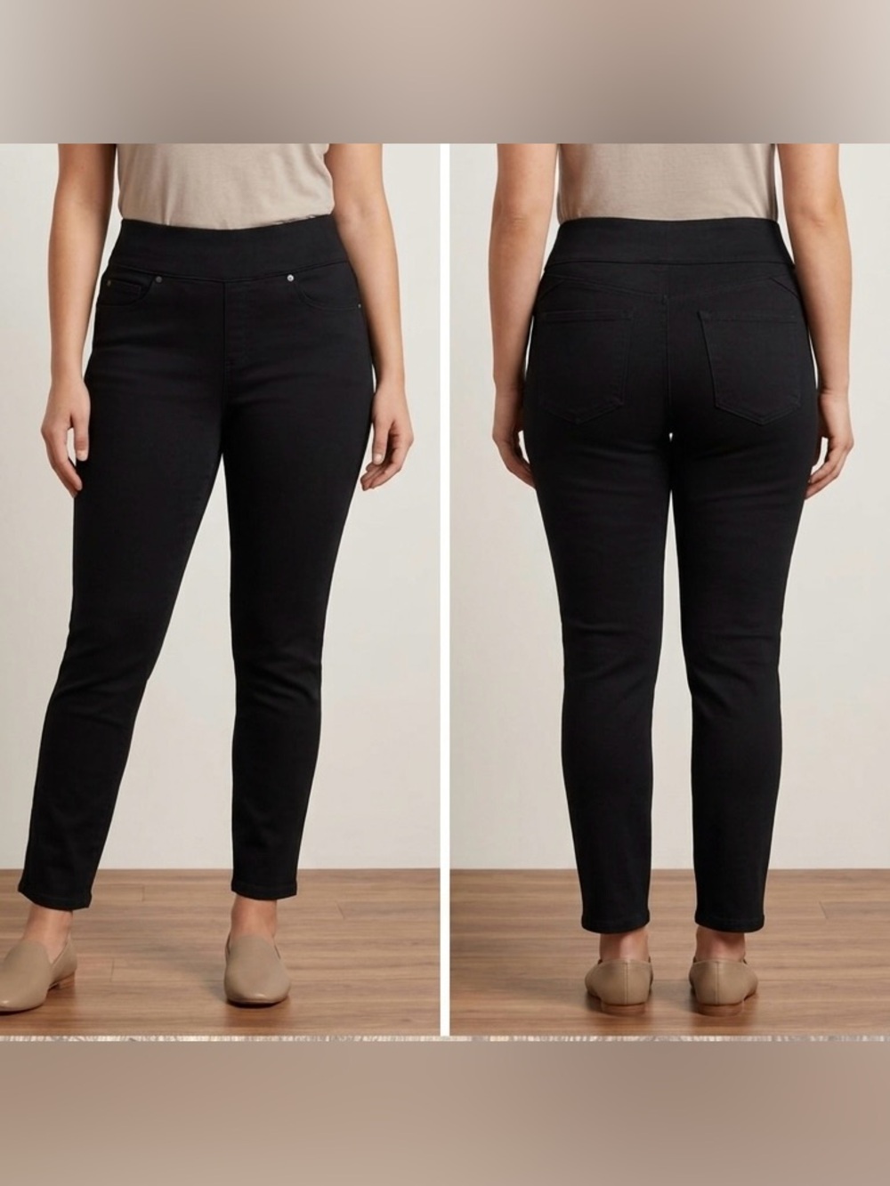 DG2 by Diane Gilman Black Ankle Slim Cropped Jeans